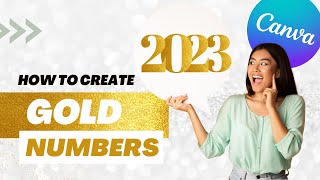 How  to create golden numbers with FREE CANVA | Canva tutorial