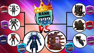 Skibidi Toilet Brawl Stars Tournament Rank Up - Titan TV Man Upgraded VS Upgraded G-Man CLONES