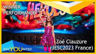 Winner Performance Zoé Clauzure - Cœur (France JESC2023) |  Live from Palais Nikaïa