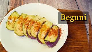 Beguni recipe Bengali |बैगन पकोड़ा |Crispy Beguni | Eggplant Fritters Recipe|Cook with Malini Goyal |