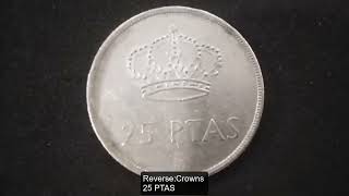 Spain 25 pesetas, 1983/Spain coins