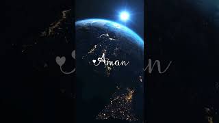 Aman letter name viral reel name art video WhatsApp status | #shorts #viral #nameart #spacefacts