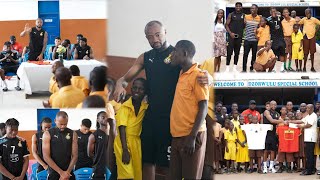 Black Stars arrive for Angola showdown..Jordan Ayew leads donation to Dworwulu special school