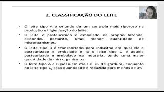 Vídeo aula 23  - Elaboração de Projetos Agroindustriais - Características do leite