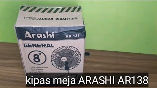 review kipas duduk kipas meja arashi