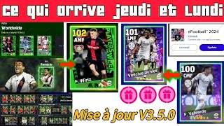 Ce qui arrive jeudi et prochain Lundi dans eFootball 2024 Mobile ! V.3.5.0...