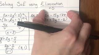 Solving Systems of Equations using Elimination