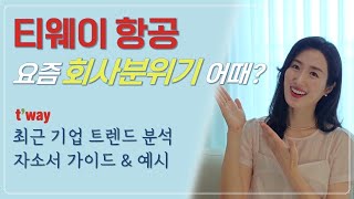 요즘 티웨이에서 원하는 신입승무원은? | 티웨이항공 최근 기업 분석 | 자소서 가이드&예시