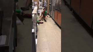 Subway Employee on Drugs Takes off Clothes