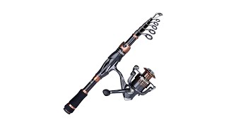 PLUSINNO Fishing Rod and Reel Combos - Toray 24-Ton Carbon Matrix Telescopic Fishing Rod Pole - 12