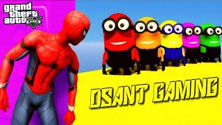 GTA V EPIC RAGDOLLS SPIDERMAN VS MINIONS FUNNY FAILS | DSANT GAMING | #shortsfeed #shorts #gta #gta5