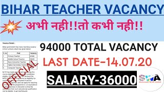 94000 BIHAR PRIMARY TEACHER VACANCY