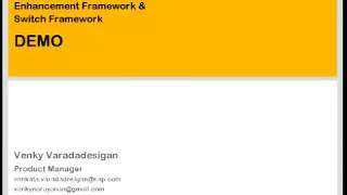 SAP - ABAP Enhancement - 3 - DEMO  - Venky Narayanan