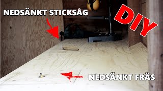 DIY Arbetsbänk till betesbygge, vi fixar ett litet fräsbord / Sågbänk i skjulet!