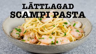 Scampi Pasta Klar på Under 30 minuter!