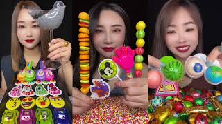 Sweet Candy Snacks 🎉🍫🌈🍭#asmr #mukbang #sweet #candy #snacks