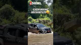 Cada camionete no seu habitat natural l200, ram e Amarok #l200 #ram #amarok