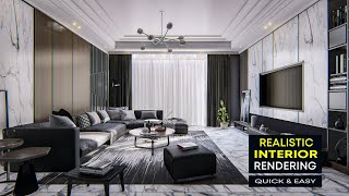 Interior Realistic Rendering In Lumion Quick & Easy | 3Ds max Vray Material | ArchViz Studio