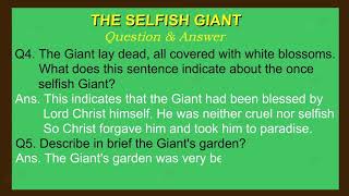 Class 8th | English | It so Happened | Chapter-3 | The Selfish Giant| Question Answer