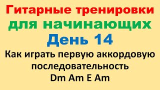 День 14. Аm и Е боем №1. DmAm 3\1, DmAm боем №1, Dm E 3\1, Dm E боем №1. Dm Am E Am. Бой №2.