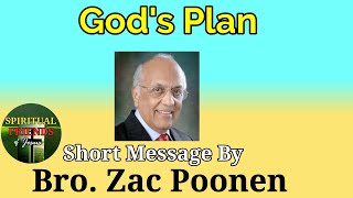 Fulfill God's Plan in our Life's || Bro. Zac Poonen| Telugu| Spiritual Friends of Jesus