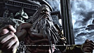 God of War 3 REMASTERED (PS4 PRO) - Zeus Strikes Kratos & Gaia down