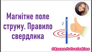 урок 3. Магнітне поле струму.  Правило свердлика