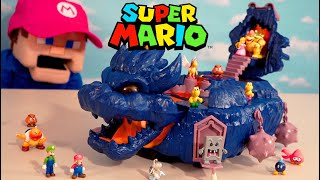 Super Mario Movie Bowser's Island Castle Playset Micro Figures