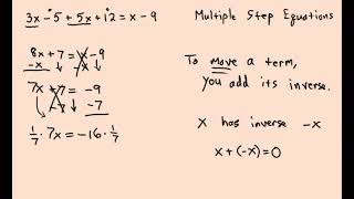 Solve Multi-Step Linear Equations