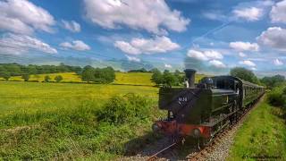 Kent and East Sussex Railway on 16 May 2017 , trains in service the DMMU And GWR Pannier 1638