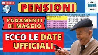 PAGAMENTI PENSIONI MAGGIO 2024 ecco la TABELLA UFFICIALE Ritiro