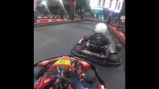 Go kart racing incident #5 - Unsafe pit release - His neck is going to remember it