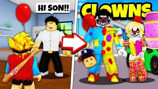 My Parents Were Secretly KILLER CLOWNS in Roblox! (Brookhaven RP)