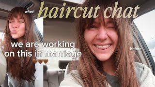 Haircut chat: Our ONE marriage goal this month! 🕊