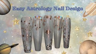 Born Pretty Silver & Rose Gold Astrology Nail Art | Easy Way To Use Sticker Decals