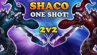 SHACO ONE SHOT 2v2v2v2 (New League Arena Shaco 2v2)🤪