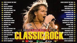 Classic Rock Songs 70s 80s 90s Full Album - Nirvana, Led Zeppelin, Bon Jovi, Aerosmith, U2, ACDC