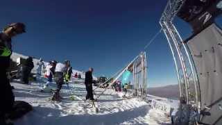 Audi ambassador Ted Ligety​ getting a sweet heli flight into the Audi quattro Winter Games NZ​.