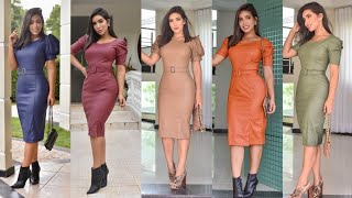 Stylish And Beautiful Leather Bodycon Outfit Ideas @DesiChull