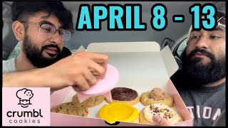 CRUMBL REVIEW - COOKIE DOUGH, LEMON BAR, CINNAMON SCONE, CHOCOLATE CUPCAKE, MONSTER FT M&M !!!!