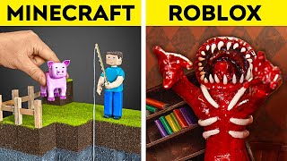 Eu criei 3 projetos épicos com desafios no Minecraft e terror no Roblox! 🗺️😱