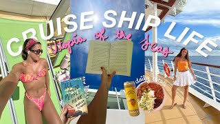 WORKING ON A CRUISE SHIP: crew areas, Youtopia show day routine, reblock rehearsals, new books! 📚🛳️