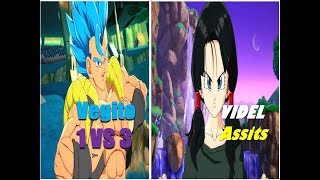 DBFZ Vegito 1 VS 3 - Videl Powerful Assist Attack