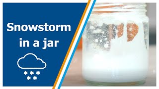 Snowstorm in a jar experiment