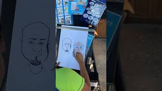 Caricatures in SeaWorld Orlando #youtubeshorts #food #subscribe #seaworld #caricature #timelapse