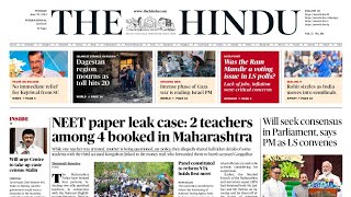 25 June 2024 - The Hindu Newspaper Today | The Hindu Editorial Analysis | Current affairs Today