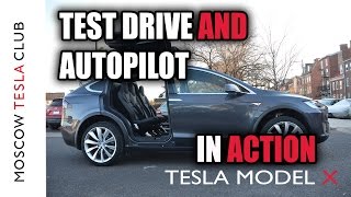 Tesla Model X review by Moscow Tesla Club: walkthrough, test drive and autopilot in action