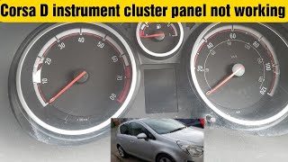 Corsa D instrument cluster panel not working