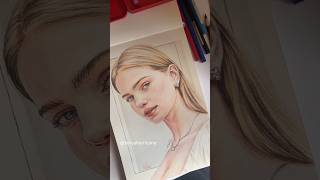 Портрет цветными карандашами, рисунок, рисование | Colour pencils portrait, drawing, draw