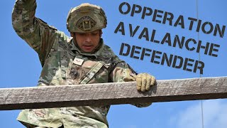 AIR FORCE cops try obstacle course: Operation Avalanche Defender